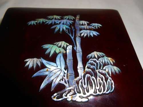 Square Trinket Box with Abalone Inlay