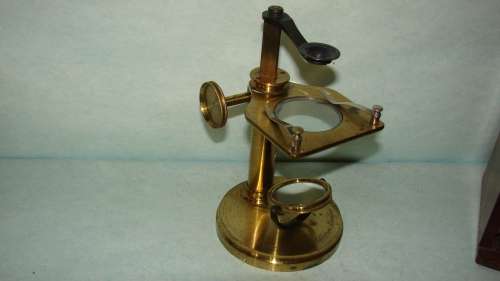 1870 Brass Microscope Baker 244 High Holborn London