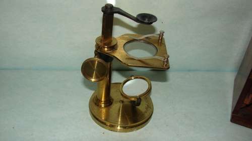1870 Brass Microscope Baker 244 High Holborn London