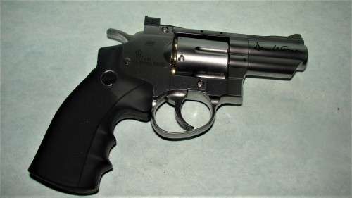 Dan Wesson Revolver & CZ 75 P07 Pistol,  Silencer, Scope, Torch, Steel BB Balls Airguns