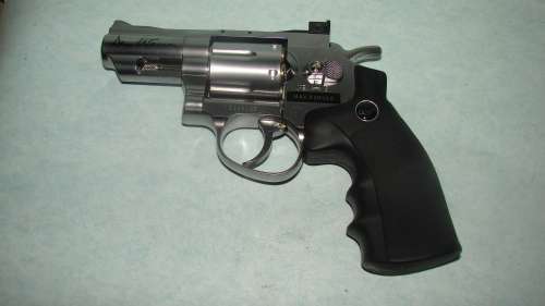 Dan Wesson Revolver & CZ 75 P07 Pistol,  Silencer, Scope, Torch, Steel BB Balls Airguns