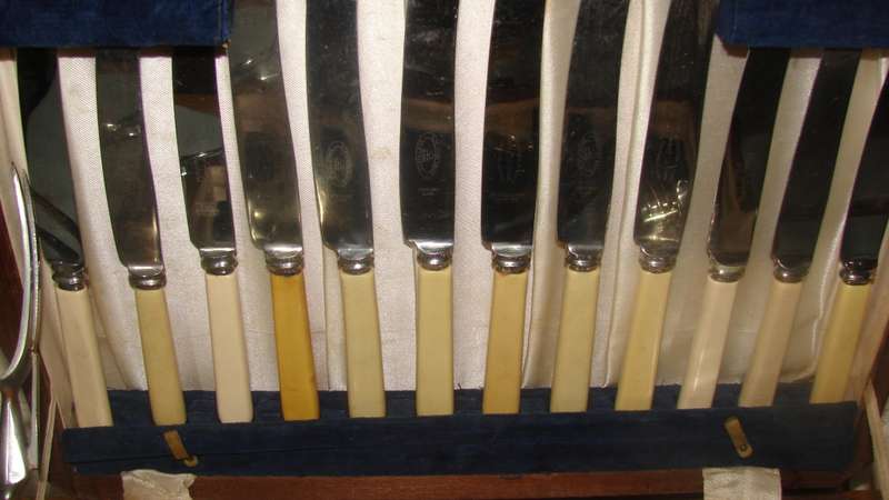 Canteen 54 pieces of Assorted Faux Bone Handle Cutlery A1