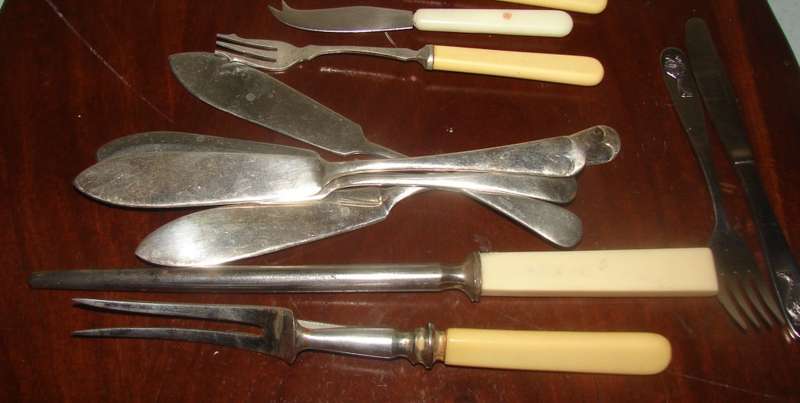 Canteen 54 pieces of Assorted Faux Bone Handle Cutlery A1