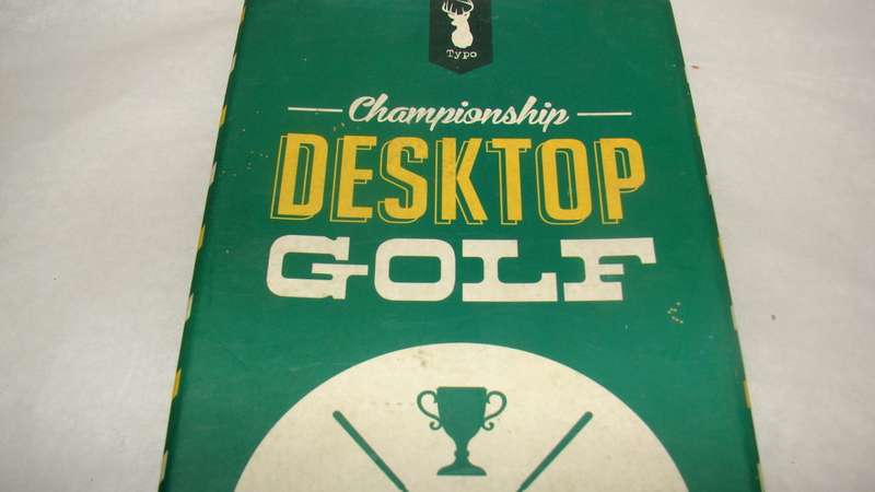 Australian Desktop Golf Set: 3 Clubs doubles as Pens, Green, 2x Balls