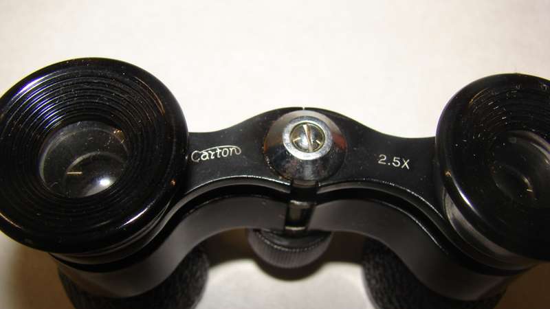 Vintage Carton Japan Opera Binoculars 2.5x Leather Case