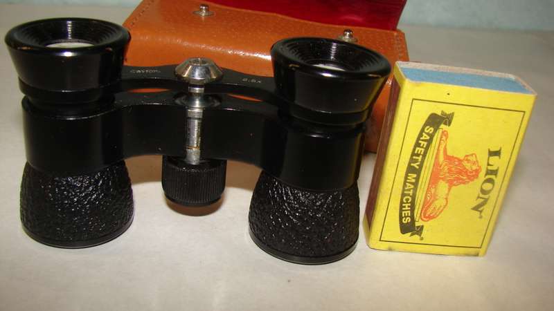 Vintage Carton Japan Opera Binoculars 2.5x Leather Case