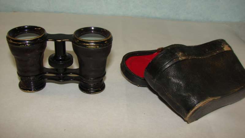 Antique 1880 Lemaire Fabt Paris Leather Wrap and Case