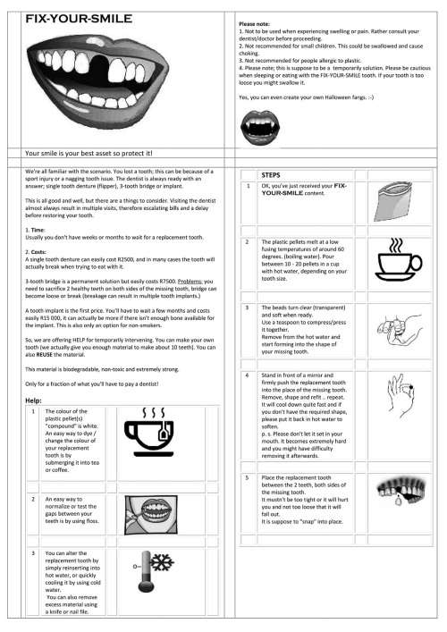 FIX YOUR SMILE Cosmetic dental product - VALUE PACK
