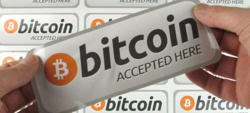 Bitcoin Accepted Here I Accept BTC Cryptocurrency Sticker **FREE POSTAGE**