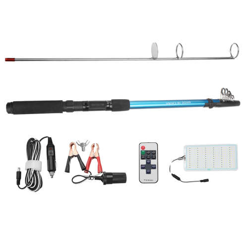 5M TELESCOPIC LED FISHING ROD CAMPING FLOOD LIGHT 500W