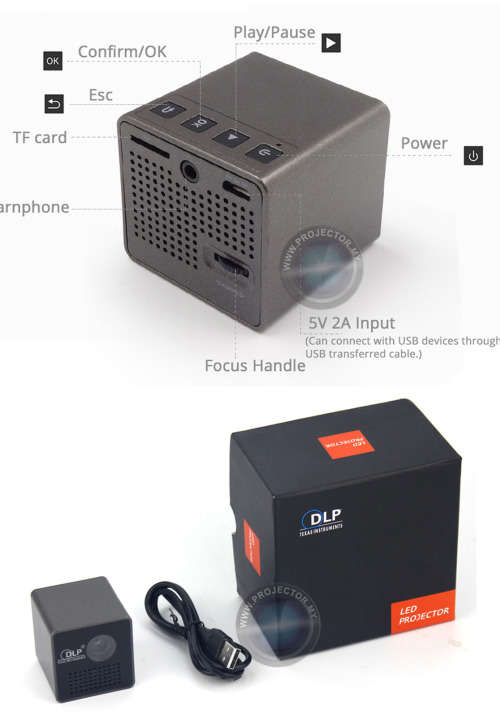 UNIC P1+ Portable Mini DLP LED Micro Pocket Projector Wifi Ready