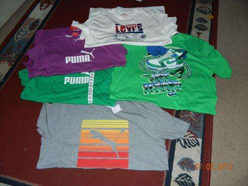 5 Brand New Puma, Nike and Levi T-shirts all XL (Originals)