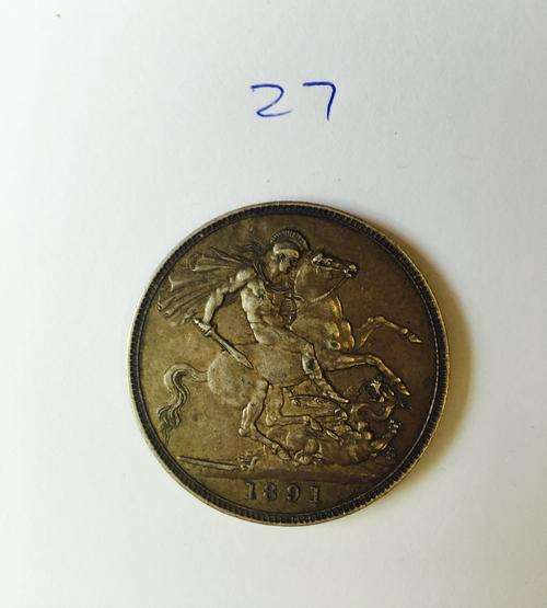1891 Silver 1 Crown