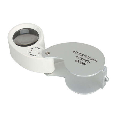 New 40x 25mm Glass Magnifying Magnifier Jeweler Eye Jewelry Loupe Loop Led Light
