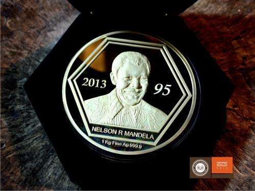 NEW!!! HOUSE OF MANDELA ROYAL AFRICAN MINT -1Kg Silver Nelson R Mandela 95th Birthday Medallion