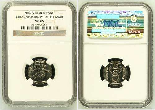 Oom Paul R1 MS65 - ONLY FIVE 2002 JOHANNESBURG WORLD SUMMIT R1 AVAILABLE MS66