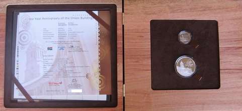 LAST AVAILABLE STOCK- 2013 OFFICIAL SA MINT 100 YEAR ANNIVERSARY OF THE UNION BUILDING