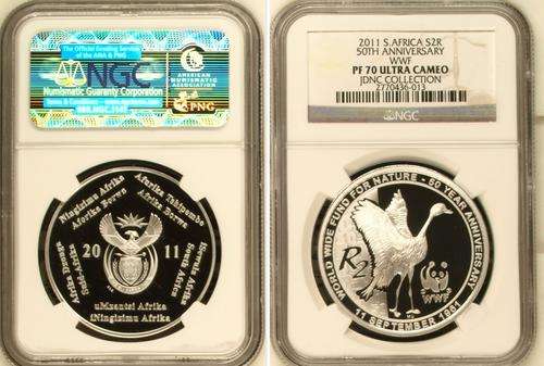 2011 50TH ANNIVERSARY WWF PF70UC Crown Coins - They are getting scarce