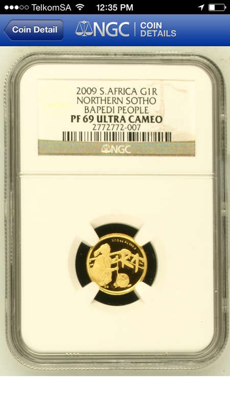 SUPER SCARCE COIN 2009 NORTHERN SOTHO BAPEDI PEOPLE PF69UC