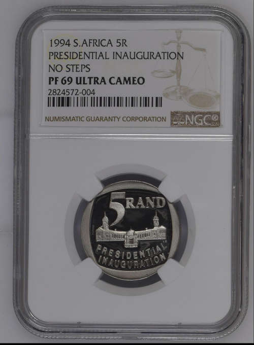 NO STEPS - 1994 South Africa Presidential Inauguration PF69UC