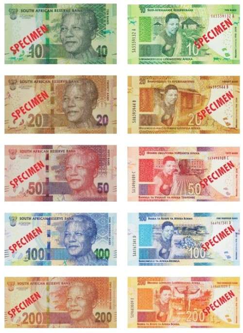 UNC Notes Set - SA SERIAL NUMBERS- 2018 Mandela 100th Birthday Commemorative Bank Notes Uncirculated