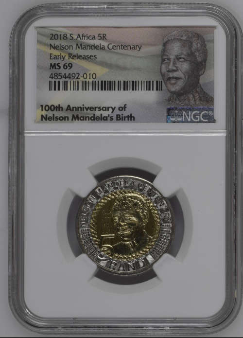 HOT-EARLY RELEASES-MS69 FINEST KNOWN 2018 MANDELA CENTENARY R5