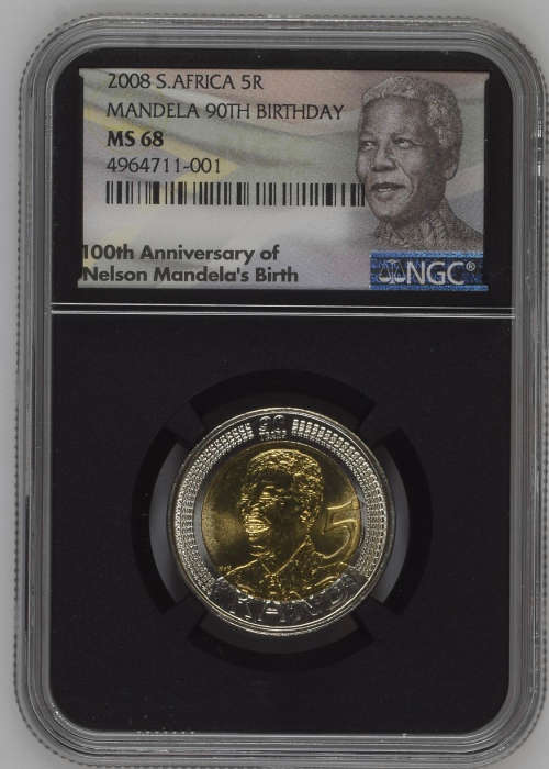 MS68 R5 90th Birthday 2008 - FIRST BLACK SLAB GRADES IN THE WORLD