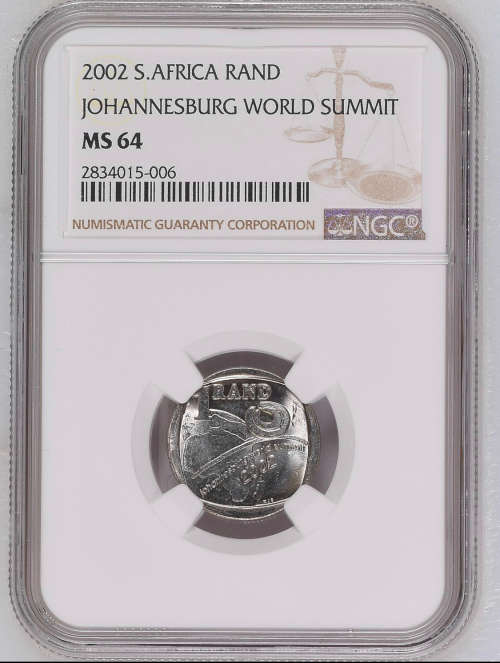 HOT  - 2002 South Africa Johannesburg World Summit Rand MS64