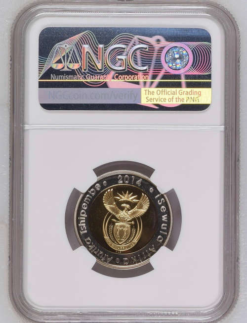 HOT  - MOST SCARCE COINOF THE R5 ISSUES - 2014 R5 -20 YEARS OF FREEDOM PF68UC