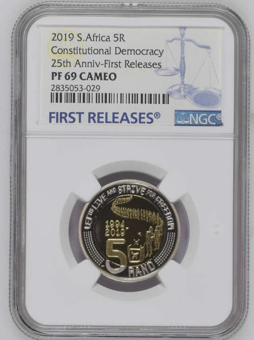 HOT - 2019 DEMOCRACY 25YRS SA25 8 COIN NGC GRADED SET - FIRST RELEASES