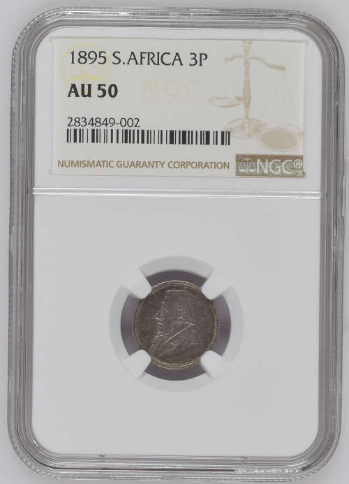 HOT - 1895 3P NGC GRADED AU50 - Not seen in this condition very often - VERY SCARCE COIN