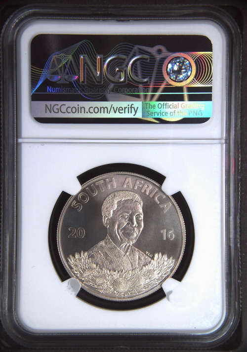 HOT - 2016 South Africa Silver R1 Life of a Legend Nelson Mandela MS69