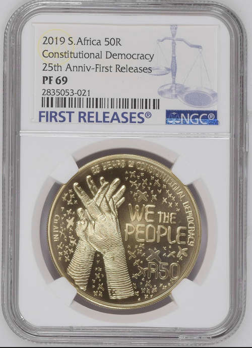 HOT FROM NGC- 2019  Bronze R50 PF69 CONSTITUTION DEMOCRACY  SECOND FINEST KNOWN  First Releases