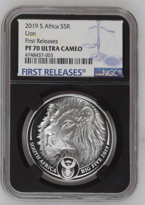 HOT  - 2019  Silver R2 LION FINEST KNOWN PF70UC - FIRST RELEASES