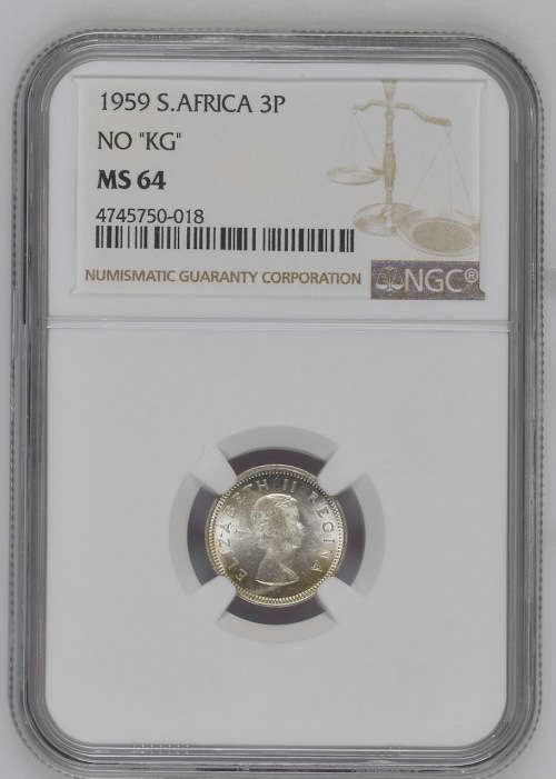 HOT - MS64 VERY SCARCE IN THIS CONDITION -  1959 3D `NO KG` VERIETY BRILLIANT UNC MS64