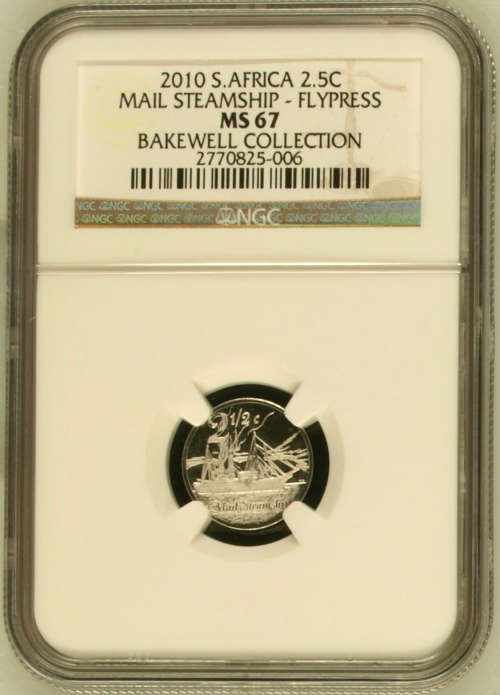 HOT  - 2010  SILVER 2.5C MAIL STEAMSHIP - FLYPRESS  MS67