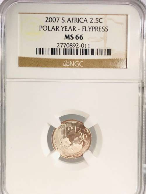 HOT  - 2007  SILVER 2.5C POLAR YEAR - FLYPRESS  MS66