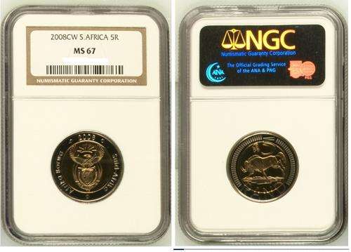 2008 Oom Paul R5 MS67 - ONLY 98 IN THIS MINT STATUS IN THE WORLD