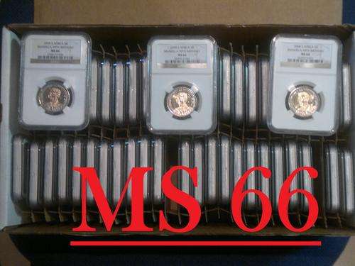 MANDELA 90th Birthday R5 Coins MS66