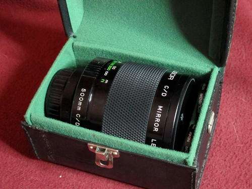 Pentax K-mount Soligor C/D 500mm f8 Telephoto Mirror lens
