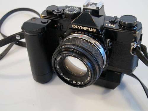 Black Olympus OM-1 with Zuiko 50mm f1,8+Winder 1**Very Nice**