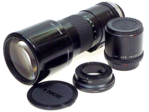 Sigma Telephoto 400mm f/5,6 with Teleplus 3x and FD to M4/3***1200/2400mm,Micro 4/3***