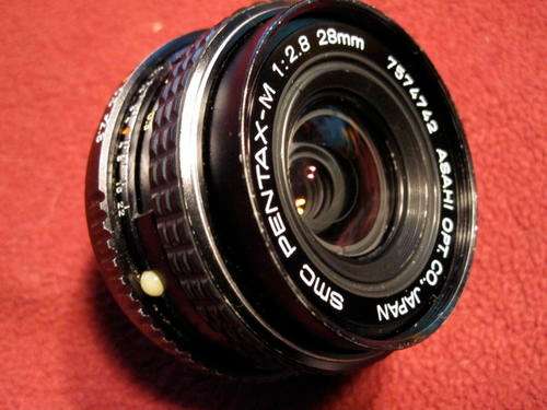 SMC Pentax-M 28mm f2,8,Fast Wide Angle"Used with Spotless Glass"