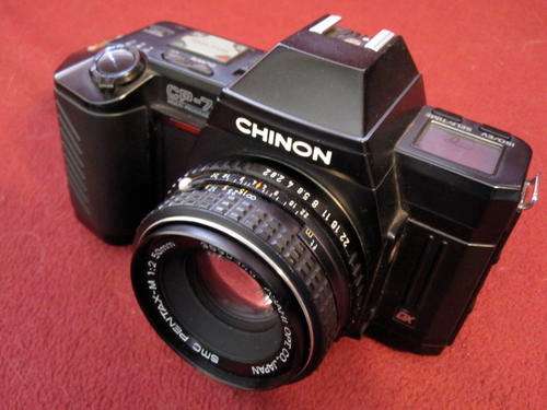 Chinon CP-7m Multi Program,with Pentax-M SMC 50mm f2"Working 100%"