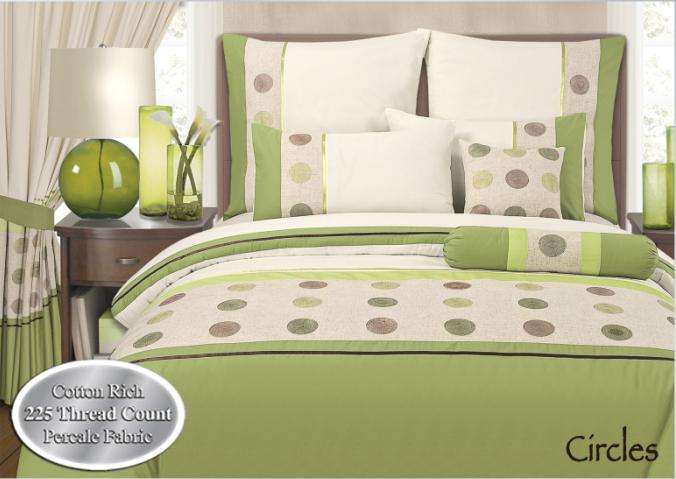 Circles Duvet Set: Double 3pc - Superior Quality + Free Shipping