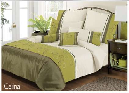 Celina Duvet Set:: Super King - Superior Quality, White: 7pc