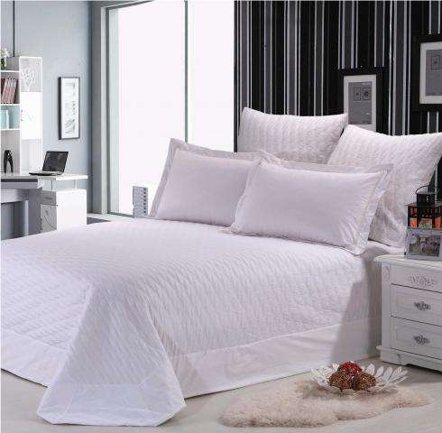Quilted Bedspread Set - King - 5pc - White
