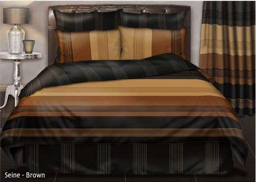 7pc Sienne Brown Duvet Cover Set - King