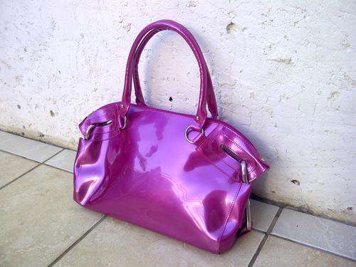 Designer Collection. Luxury Genuine Patent Leather Handbag. Hot Pink. Absolutely Stunning