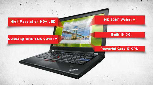 KING CORE i7! Lenovo T510 Core i7, 8GB Ram, Nvidia Quadro, Built IN 3G Office 2013!